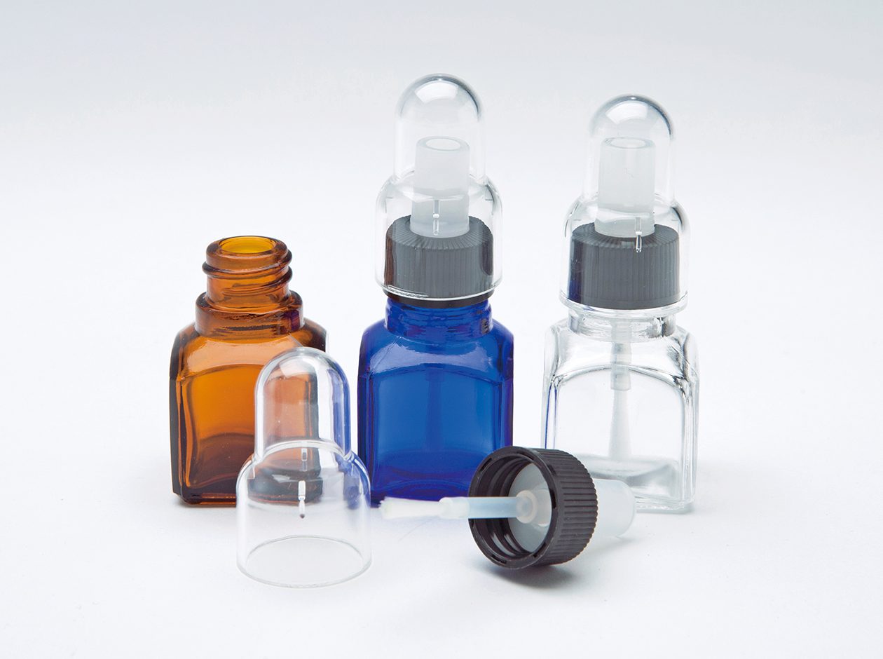 horiuchi seisakusho尼龙拧紧药瓶9cc G-05刷子棕色27x27x68mm