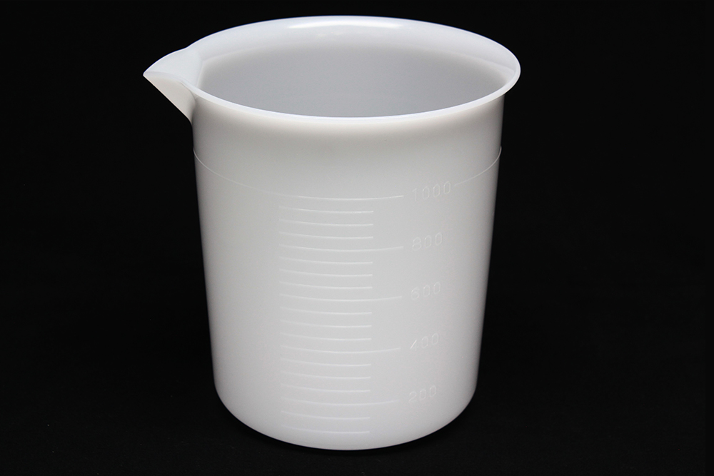 聚乙烯烧杯1L无手，比例尺