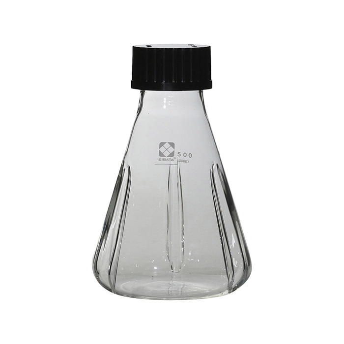 用挡板摇晃的Erlenmeyer烧瓶500ml数量：4 pcs 016320-500A