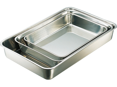 IKD18-8抗菌方形蝙蝠，8件套件，405 x 295 x 67mm，18-8抗菌不锈钢