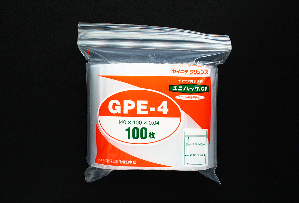 Unipack GP GPE-4 140 x 100mm x 0.04mm厚（100张）