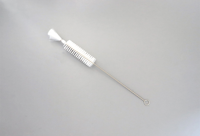注射器洗涤刷20cc（PBT发型：白色）刷长85mm x直径φ27mmx总长度315mm（10件）