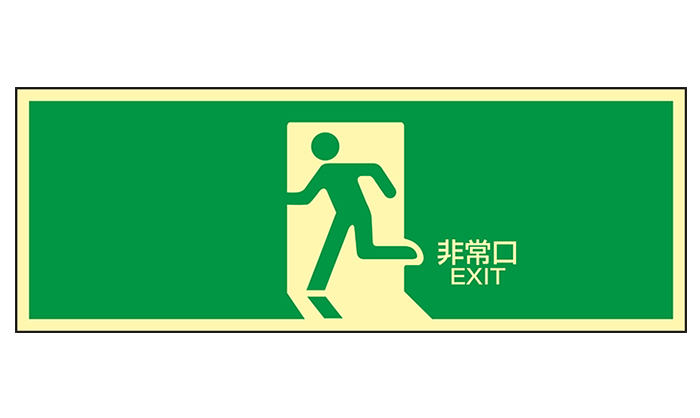 高亮度撤离指南（疏散端口标志）发光LE-1804 120 x 360毫米