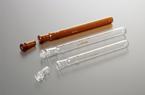 NRK普通滑动试管30毫升圆形底部19-ST（螺距结合）棕色