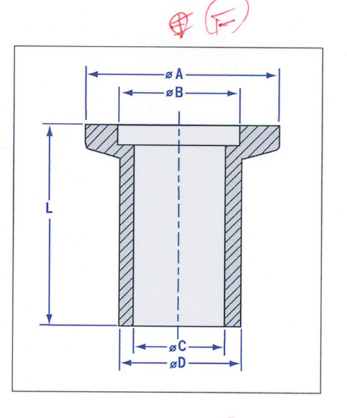 真空泵管零件长法兰SUS304 NW40LF70L