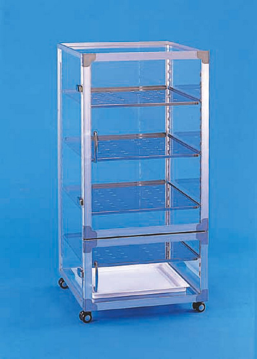 干燥器B-8P带脚轮（单面开/关闭类型，透明PVC）