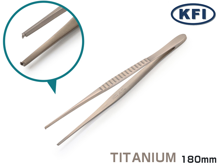 精密镊子K-37钛W18B-180mm（378223）