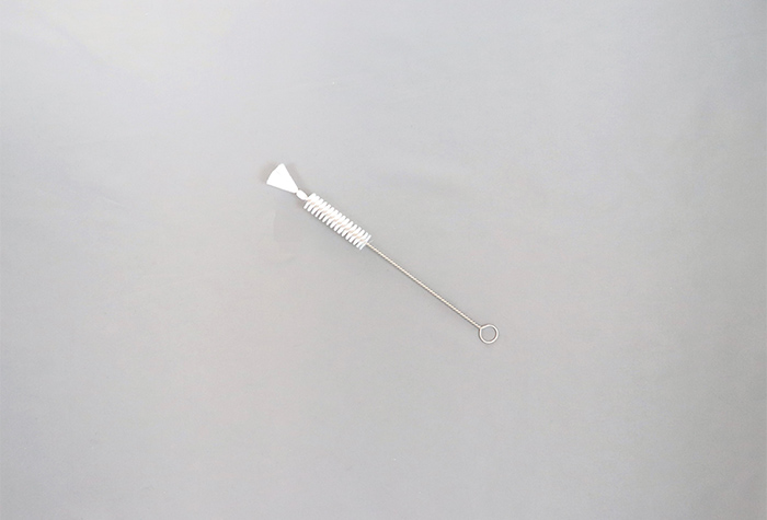 注射器洗涤刷2cc（PBT发型：白色）刷长50mm x直径φ12mmx总长度190mm（10件）