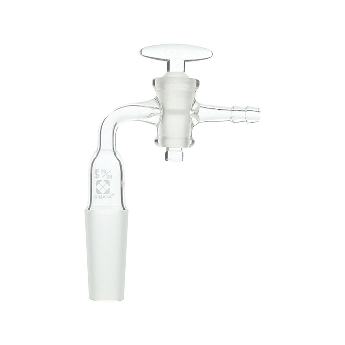 普通滑动管道，弯曲的管，带玻璃公鸡，19/38 007120-1990