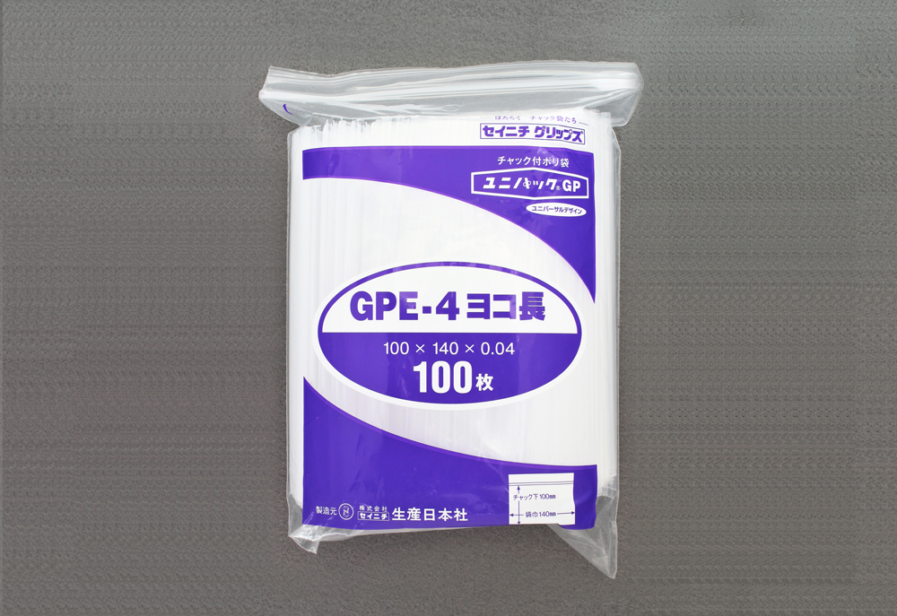 Unipack GP E-4水平长度100 x 140 x 0.04mm厚（包括100张纸）