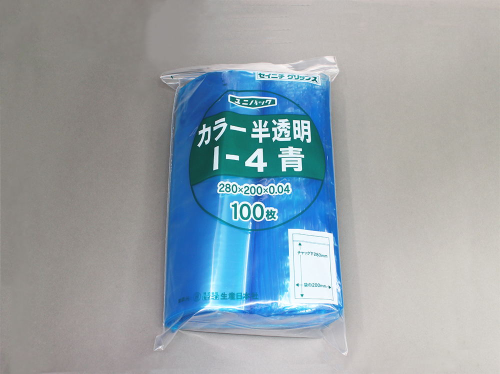 Unipack颜色半透明I-4蓝色200 x 280毫米x 0.04毫米厚度（100张）
