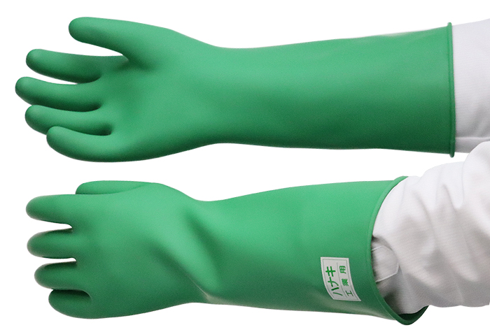 Hanaki工业橡胶手套406，弯曲的手指，无滑水[符合JIS T 8116]