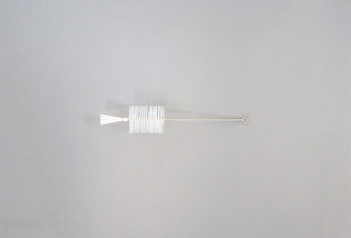 试管清洁刷（PBT发型：白色）刷长50mm x刷直径φ40mmx总长度220mm（10件）