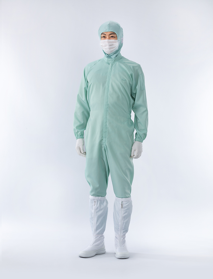 前拉链清洁西服CJ1032绿色3L