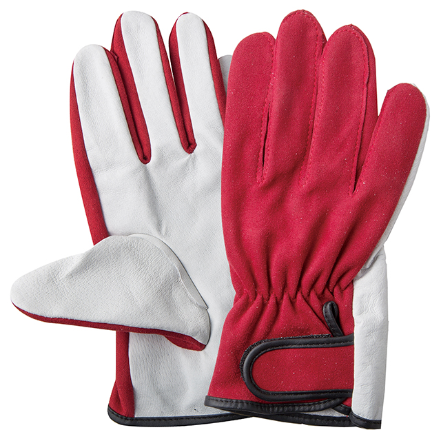 猪皮革和高弹性织物手套2720自定义M（包括10对）