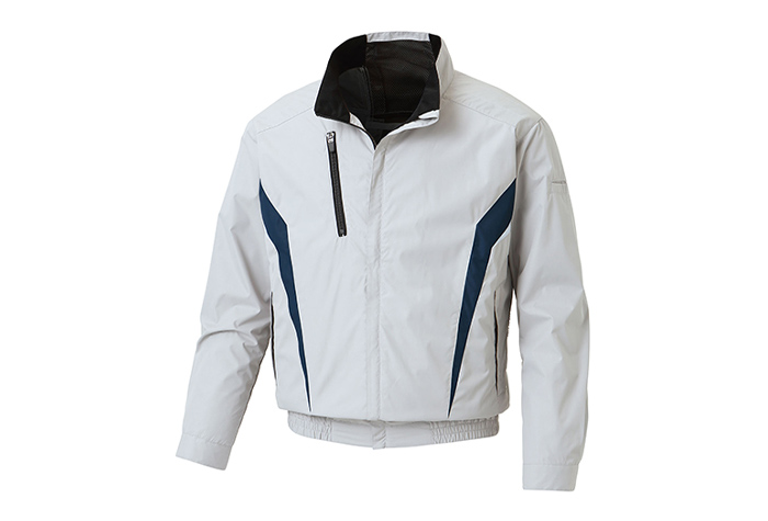 KF101 6SV灰色5L滴定长袖衬衫可以从上方穿上，网上可以防止球迷掉落