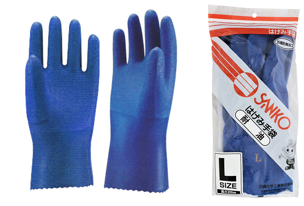 徽章手套耐油（中/重工作手套）L蓝色