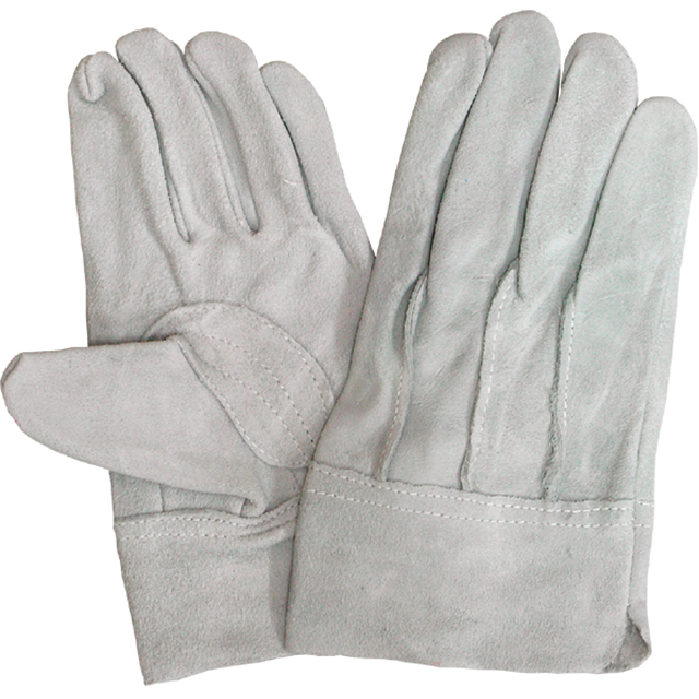 牛皮手套490背面缝纫，替代l（免费）尺寸12对，10袋