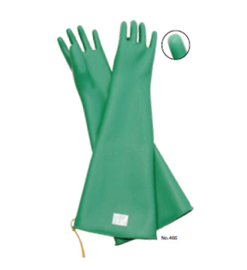 哈纳基工业橡胶手套，弯曲的手指，长466号[符合JIS T 8116]