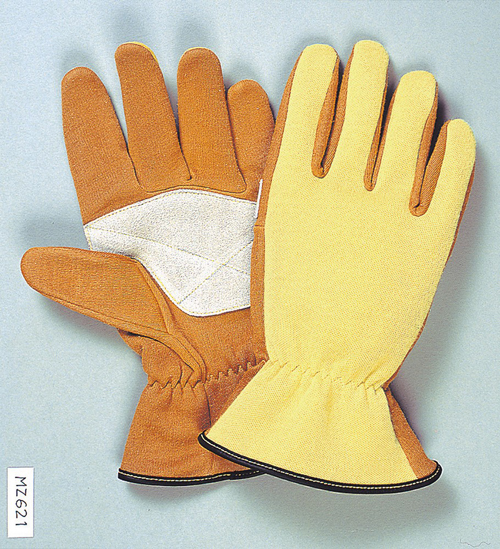 耐耐药的手套MZ621，一种尺寸适合所有尺寸，防滑，带有牛皮的加固