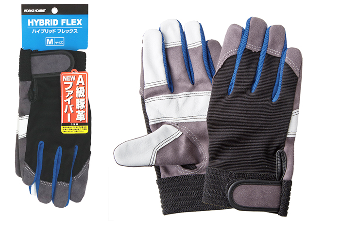 猪皮革和高弹性织物手套2710 Flex M（包括10对）