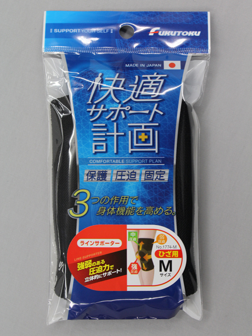 ＃1774-m舒适线支持者1膝盖黑色M＃1774