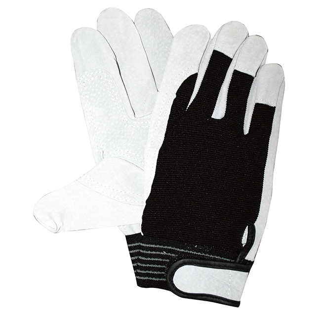 猪绒面革手套9523带靠背的魔术，尺寸L，5对