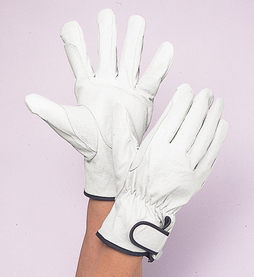 猪皮革手套112W L由真正的皮革（手腕）魔术贴（Palm）制成