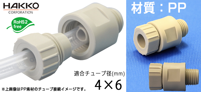 层压管4x6-R1/4-PP的树脂连接器