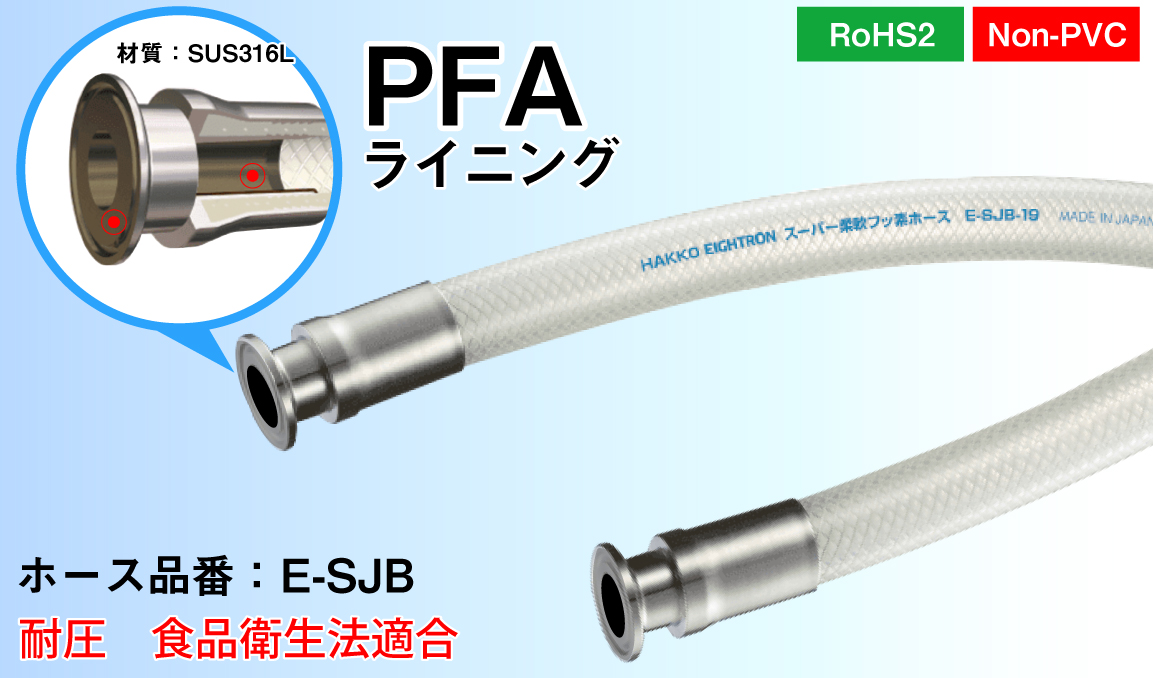超级柔性氟软管PFA Linux Fellelle（19mm x 26mm）E-SJB-19-F15A-PFA（1M）