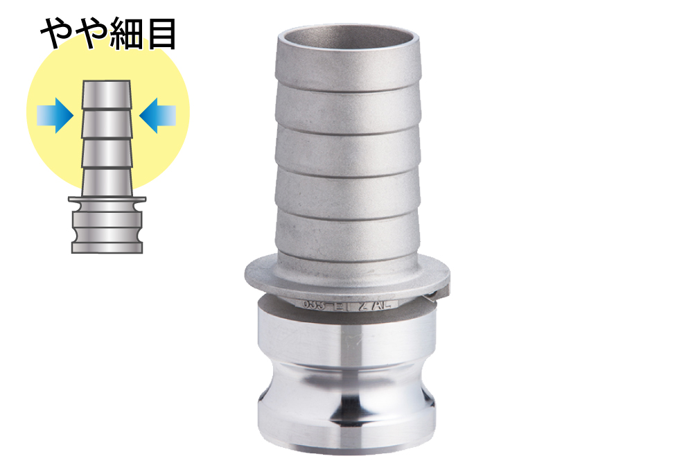 Camlock适配器软管柄（铝合金）633-ET 6英寸AL（对于软管内径150mm）