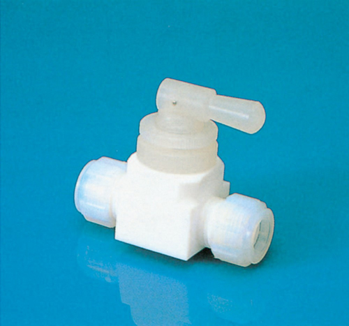 PTFE拨动阀类型I（由PTFE制成）适用的管外径12φ孔直径φ5