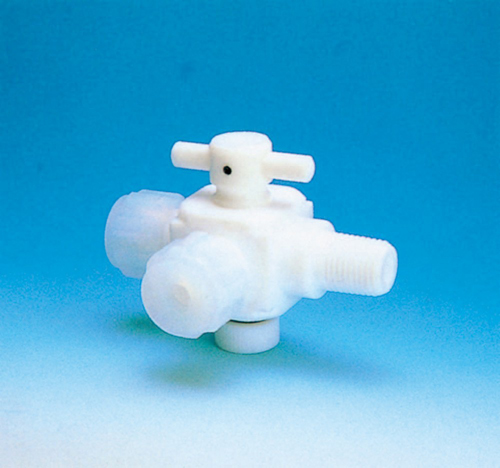 对于PTFE三向阀装置，适用的管外径14φx连接螺钉PT3/8