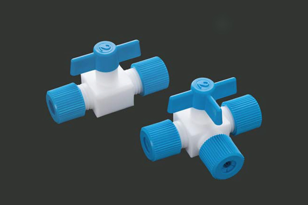 带有PTFE阀的2向接头，硬管外径6mm，孔直径2mm CC1202