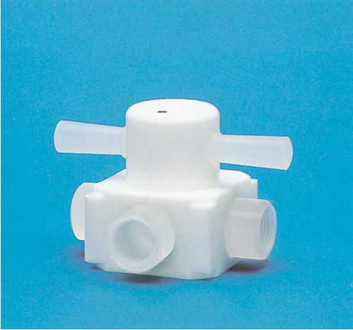 PTFE  三向阀按钮类型（PTFE）孔口直径φ12x连接螺钉PT3/4