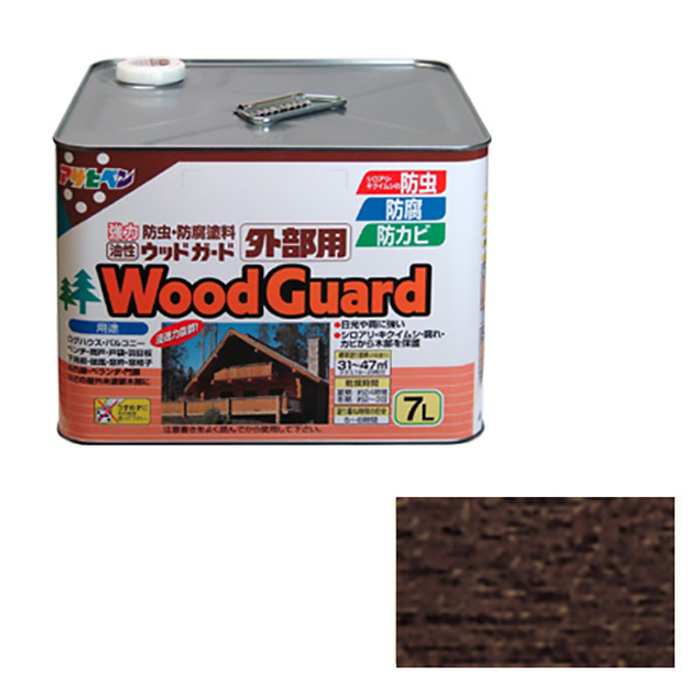 油基木制护卫，外部用途，7L，深色橡木