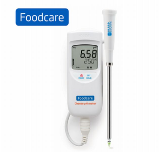 便携式pH/°C仪表（用于奶酪）1M电缆HI 99165D