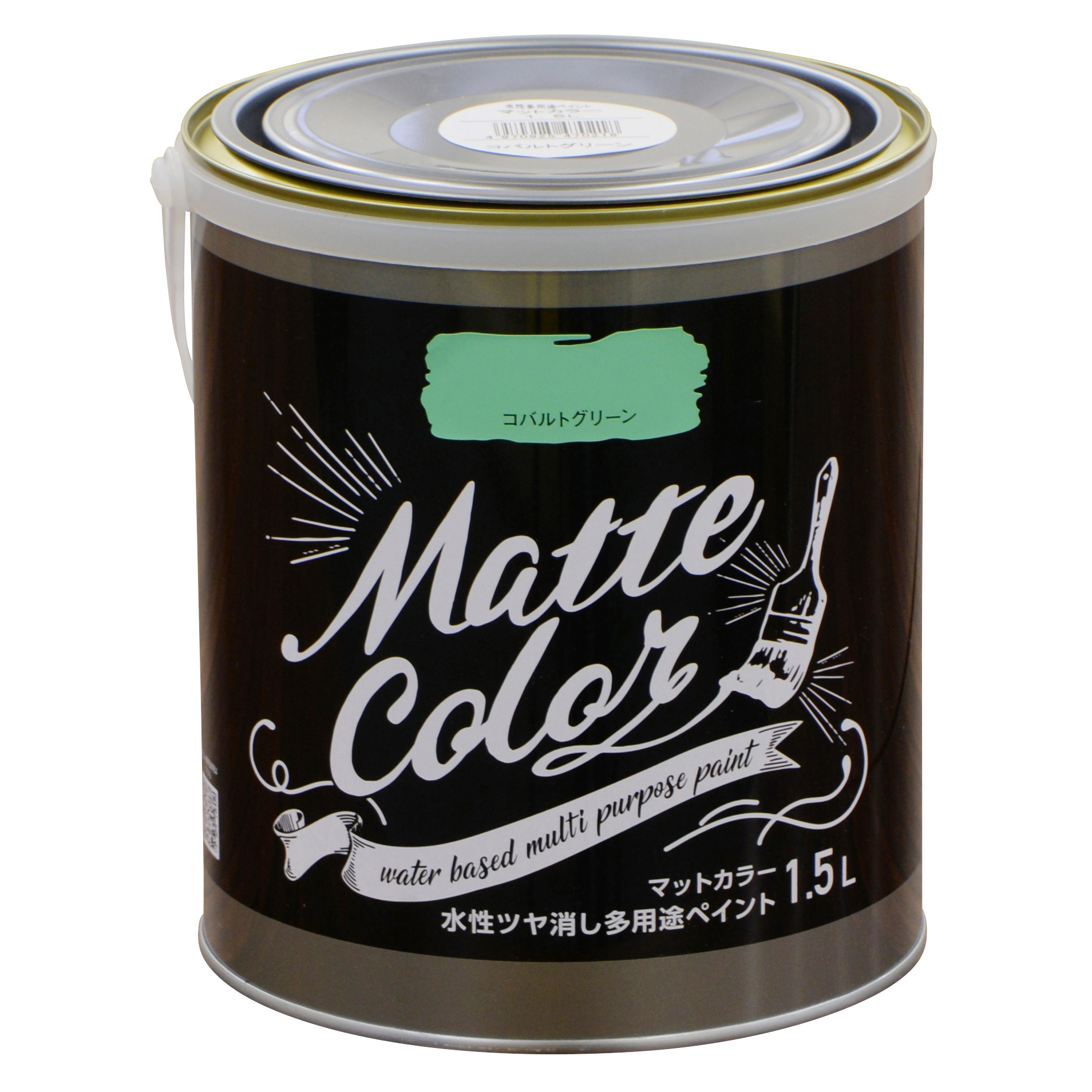 水基多功能油漆哑光颜色1.5L钴绿色