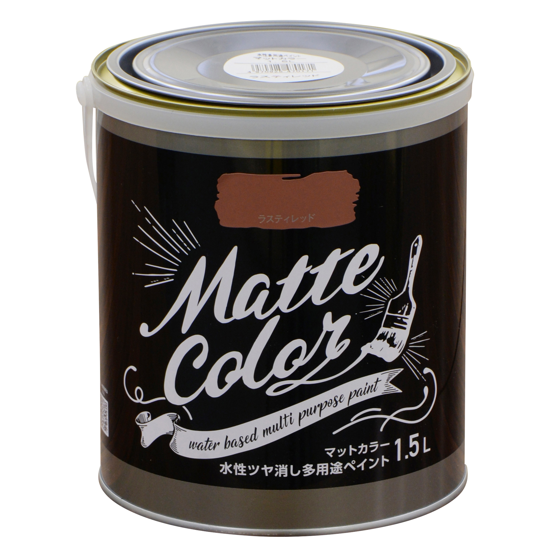 水基多功能油漆哑光颜色1.5l生锈的红色