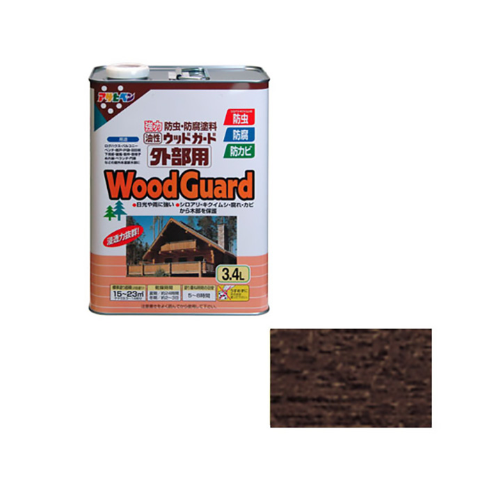 油基木制护卫，外部用途，3.4L，深色橡木