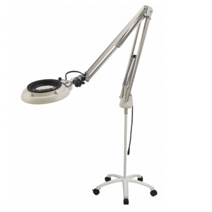LED照明放大玻璃，自由臂类型，脚轮架类型，无镜头（265-0601）envl6k-fl