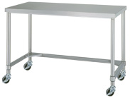 带脚轮的工作表（SUS430/三侧架）WTC-9045-U75 900 x 450 x 800
