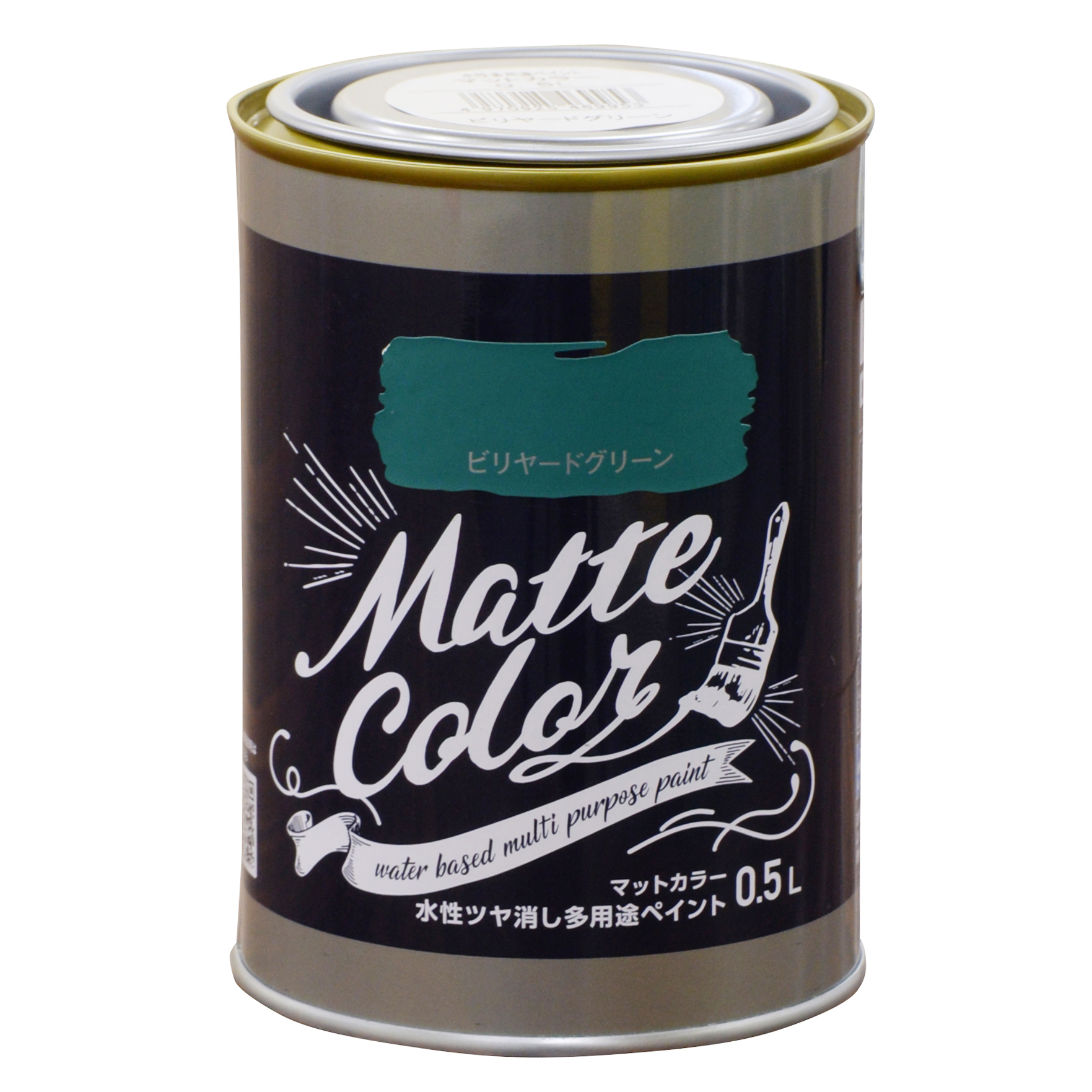 水基多功能油漆哑光颜色0.5L台球绿色
