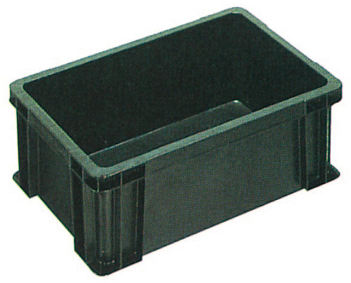 San Eleknar San Bocks＃36-2导电PP 593mmx393mmx206mm黑色