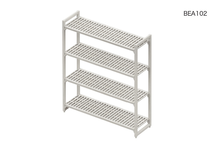 架子类型P 4层网格完全套件H1800 X W1500 X D450（BEA102）