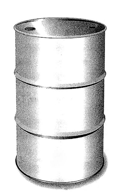 200L铁交叉鼓一般鼓颜色：浅蓝色内部油漆