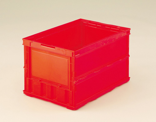 薄折叠容器平坦，无盖，红色530 x 366 x 325hmm