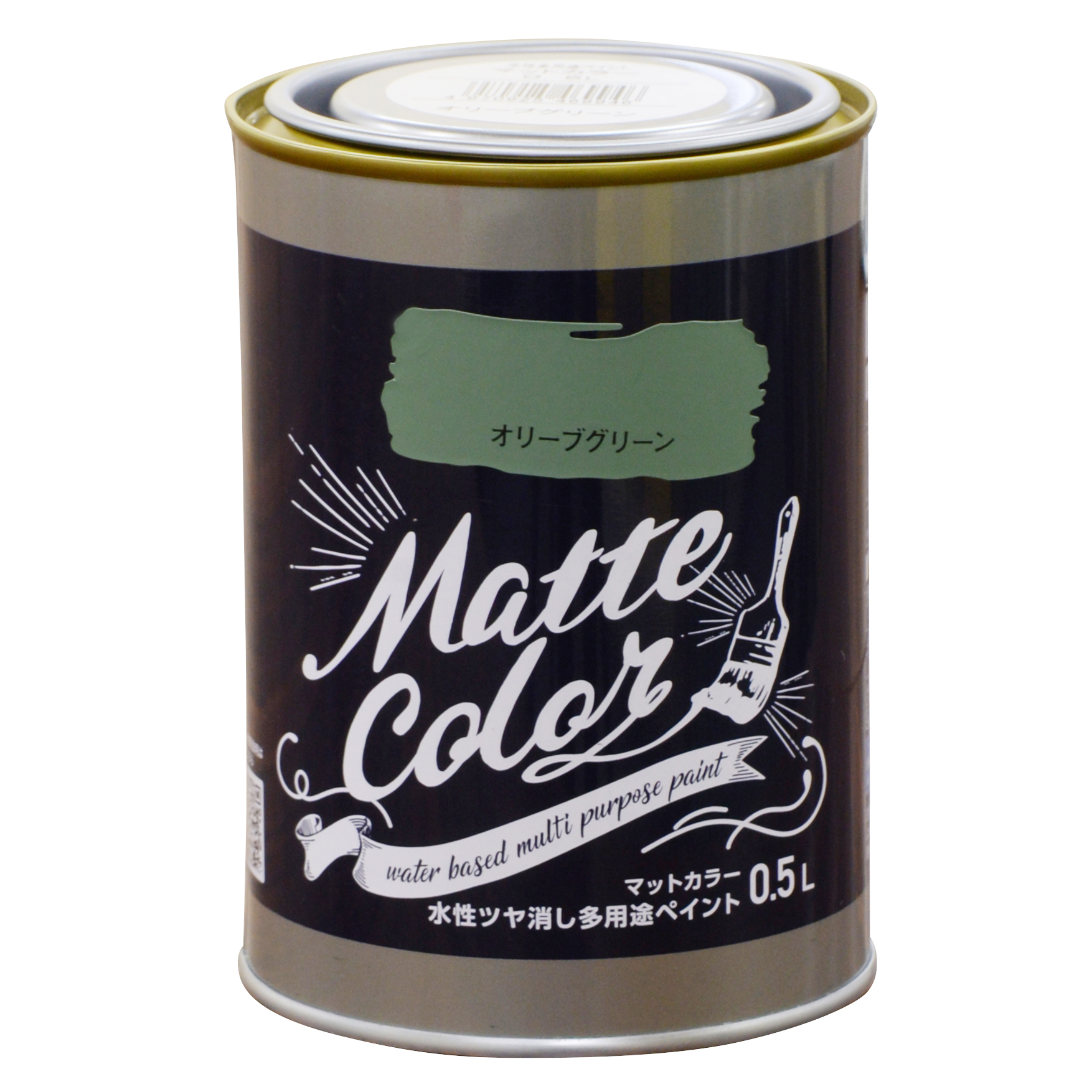 水基多功能油漆哑光颜色0.5L橄榄绿色