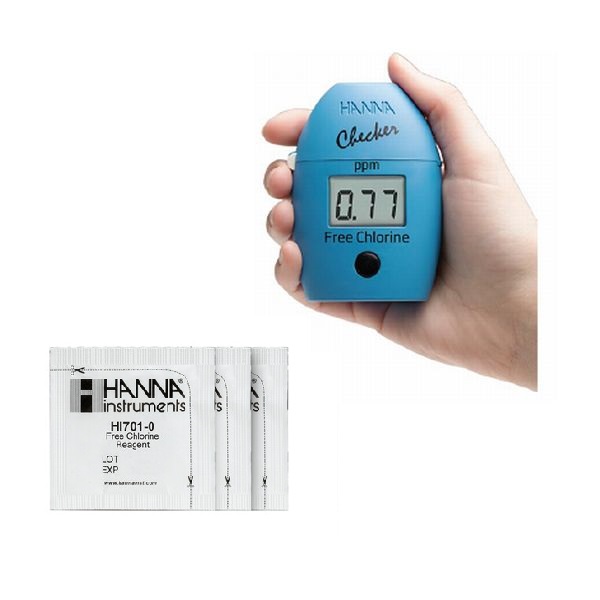 残留的氯量表（游离氯 +试剂（25袋））HI 701 + HI 701-25