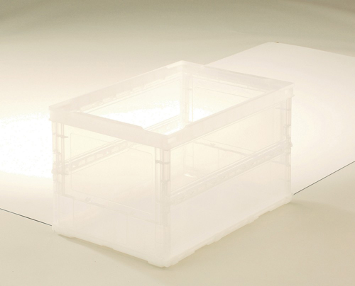 薄折叠容器Skelecon，无盖，透明，530 x 366 x 325hmm